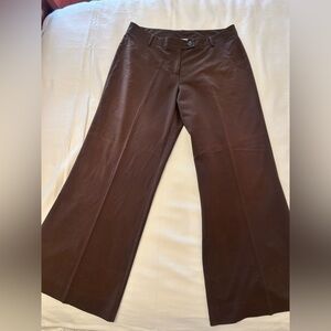 CAbi Brown Wide-Leg Dress Pants